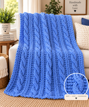 Handmade Cozy Cable Blanket