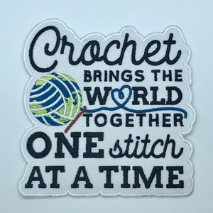 Crochet Brings The World Together Patch