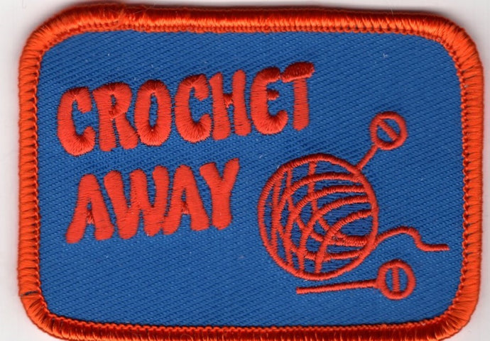 “Crochet Away” Patch (Blue/Orange)