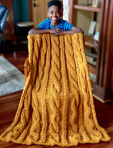 Handmade Cozy Cable Blanket