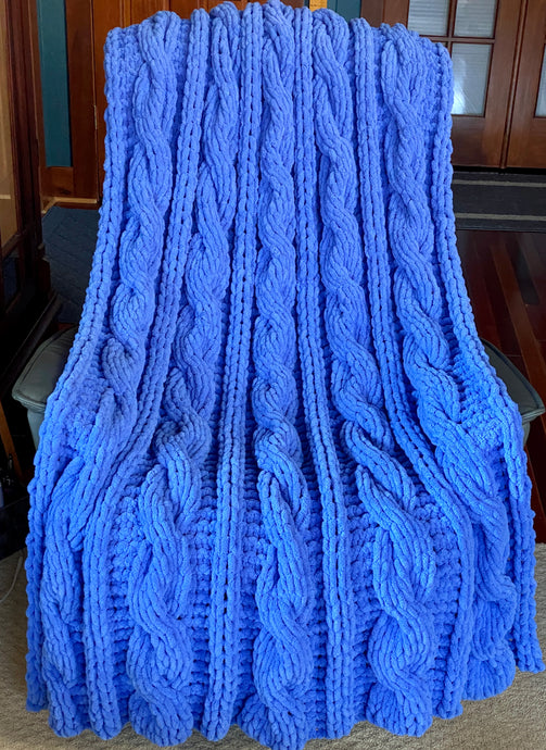 Handmade Cozy Cable Blanket