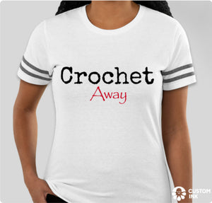 Crochet Away Ringer Tee, Women’s & Unisex (5 color options)